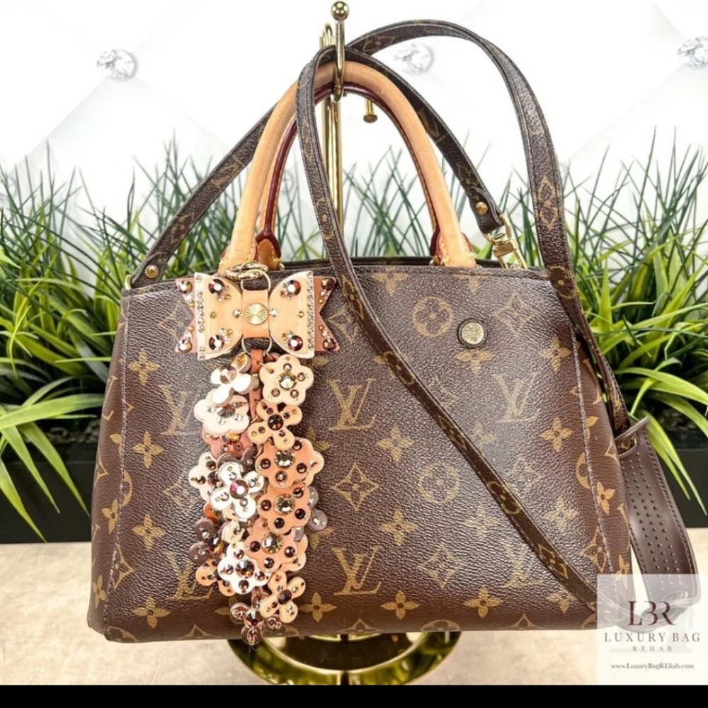 Leather bag charm